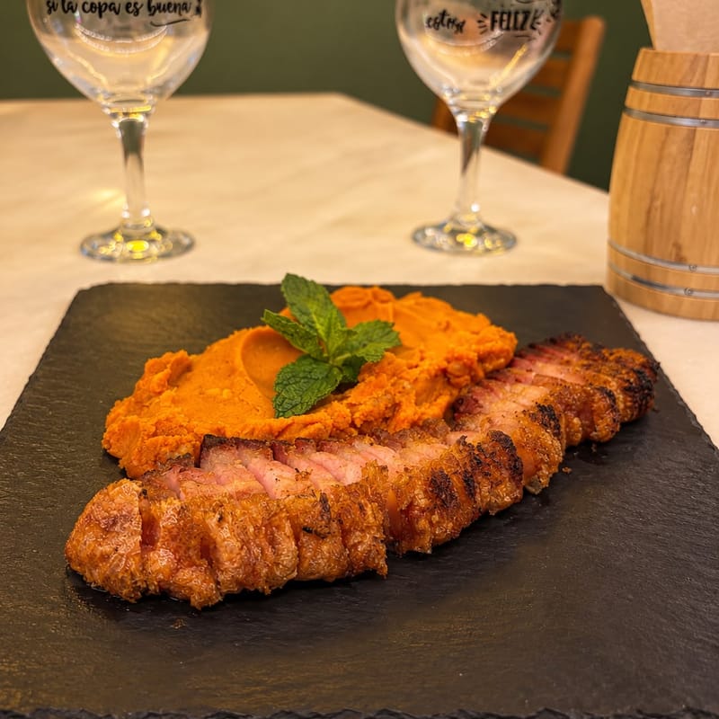 Presa ibérica a la brasa